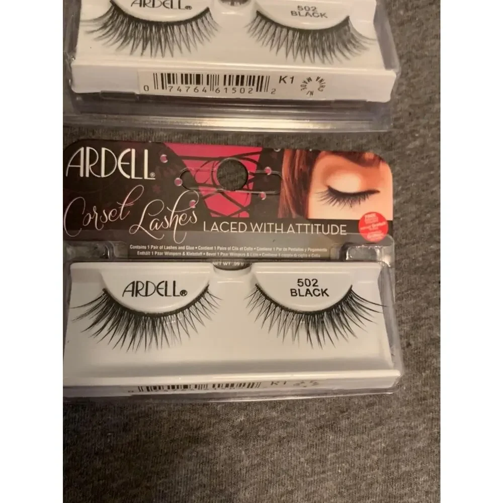 (2) Ardell Corset Lashes False Black 502 Eyelashes